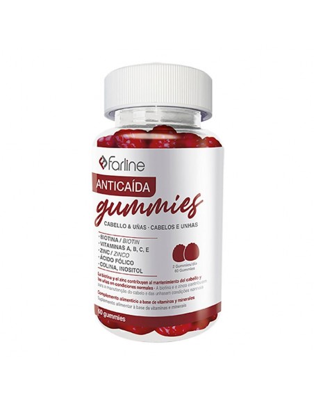 FARLINE TRIPACK GUMMIE ANTICAIDA - pack tres botes- cada bote lleva 60 gominolas (formato 3 meses)