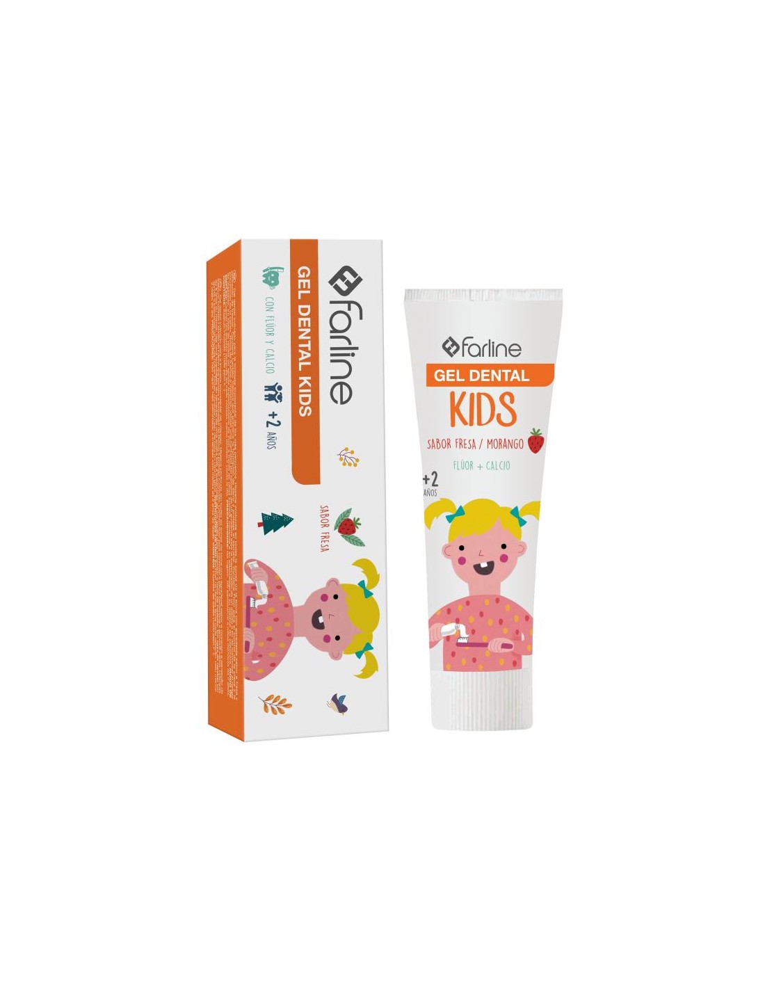 FARLINE GEL DENTAL KIDS +2 AÑOS SABOR FRESA - 75 mL