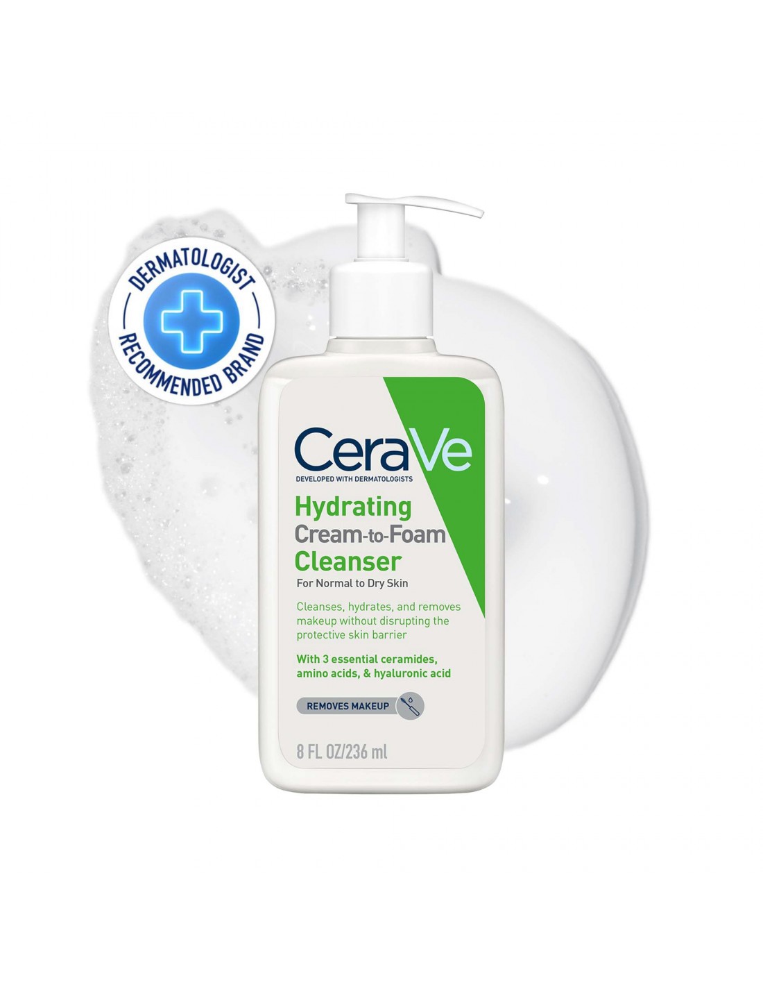 CERAVE GEL LIMPIADOR CREAM TO FOAM  473ml