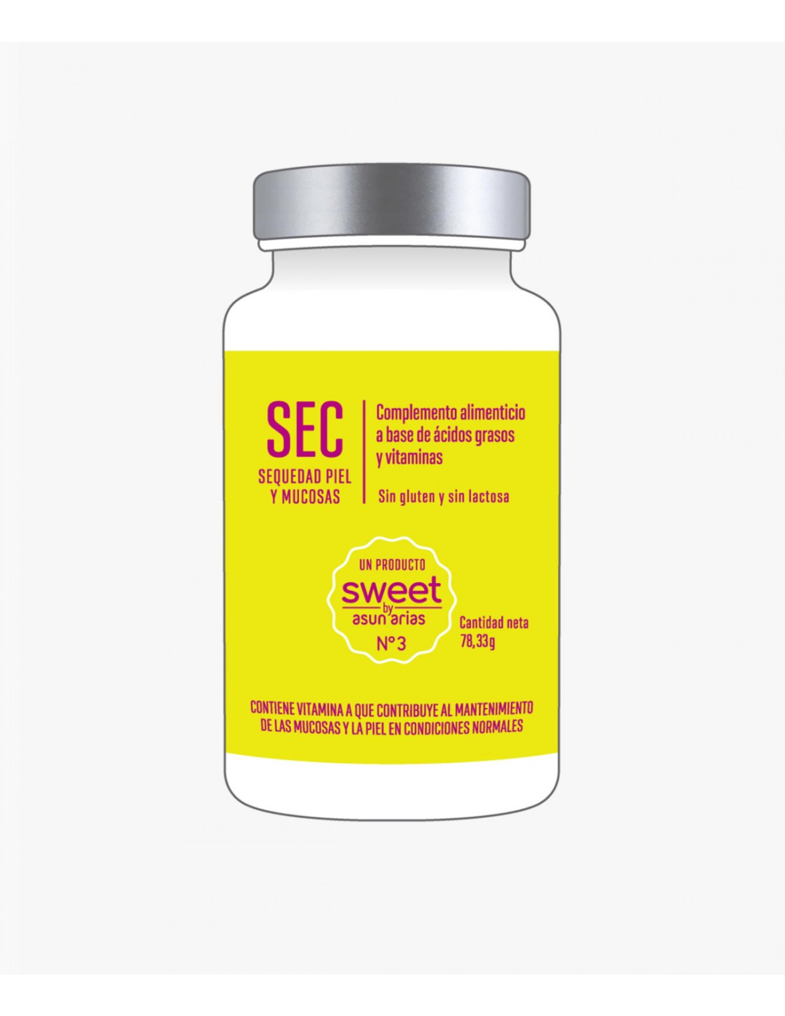 SWEET by ASUN ARIAS NÚMERO 3 SEC SEQUEDAD PIEL Y MUCOSAS 60 cápsulas