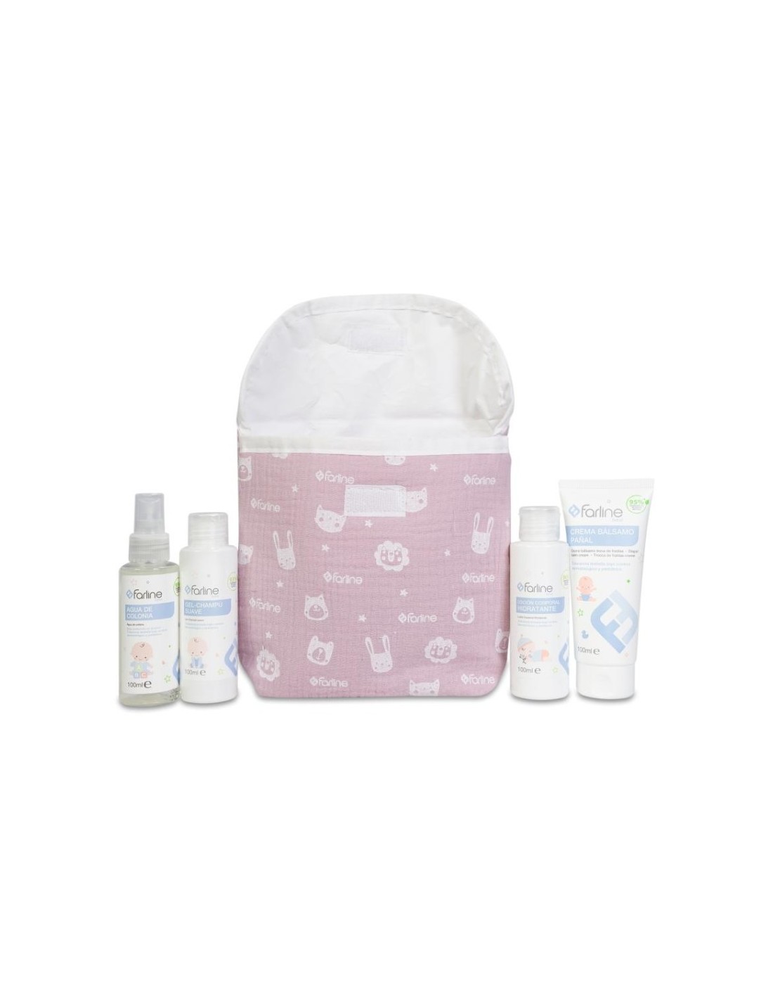 FARLINE BEBE NECESER VIAJE ROSA CON GEL-CHAMPÚ, LOCIÓN... 2