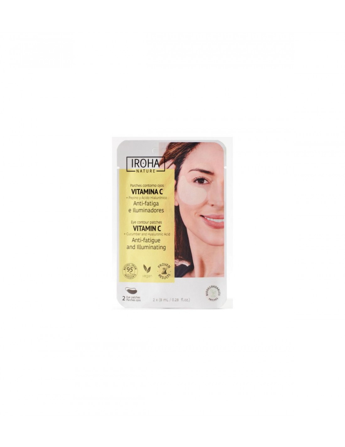 IROHA PARCHES OJOS ANTIFATIGA E ILUMINADORES 1 par- 2 unidades