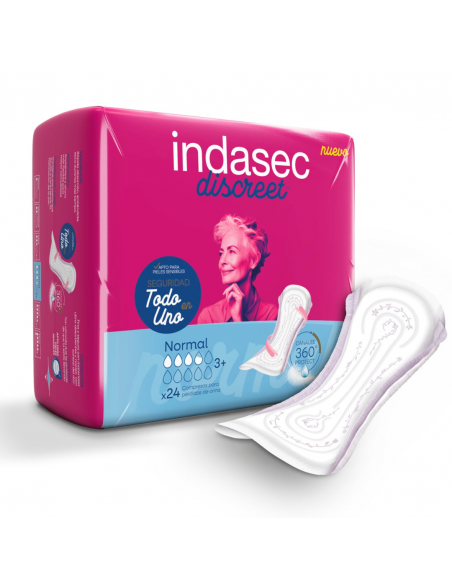 INDASEC DISCREET NORMAL 24 unidades