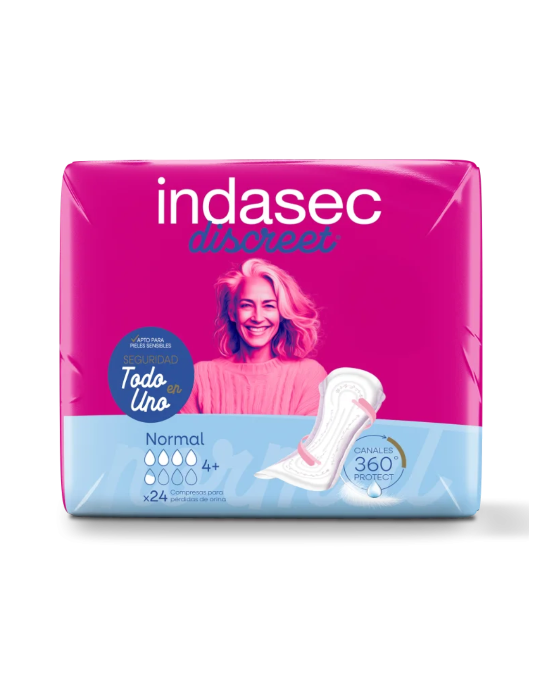 INDASEC DISCREET NORMAL 24 unidades