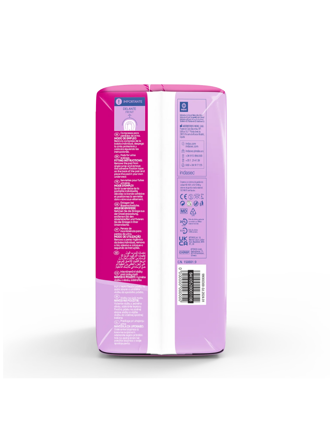 INDASEC DISCREET EXTRA 20 unidades