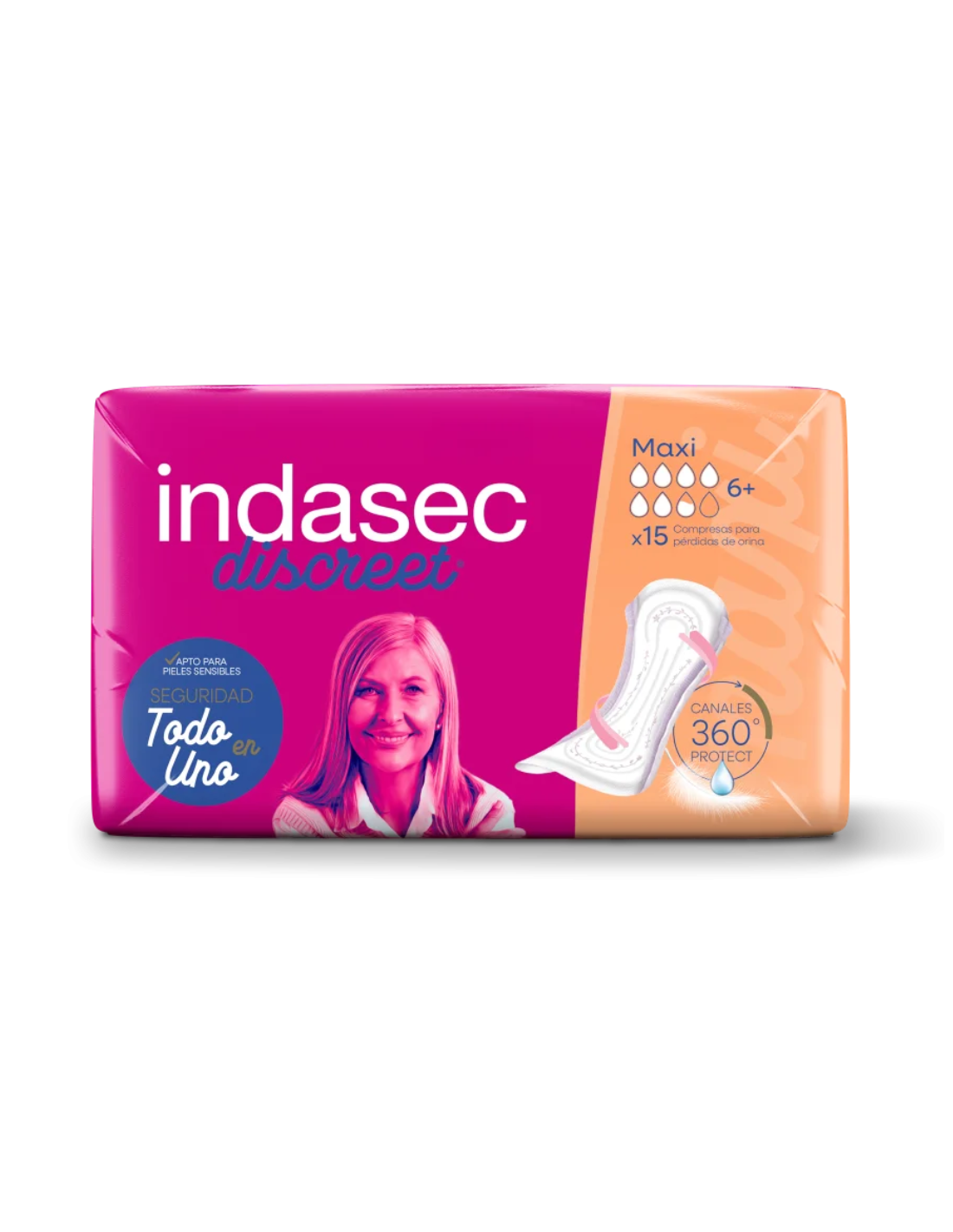 INDASEC DISCREET MAXI 15 unidades