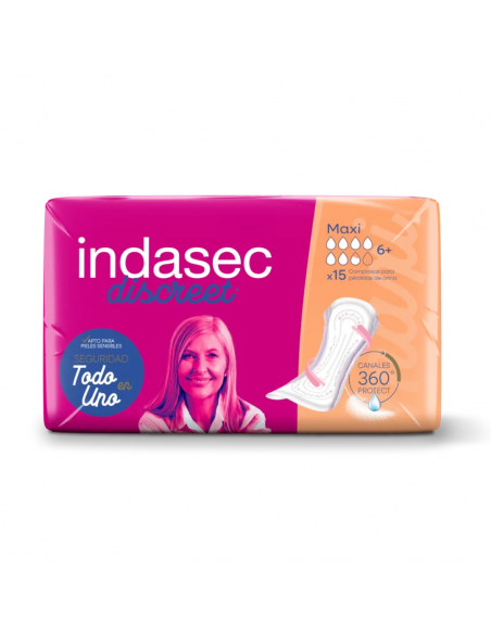 INDASEC DISCREET MAXI 15 unidades