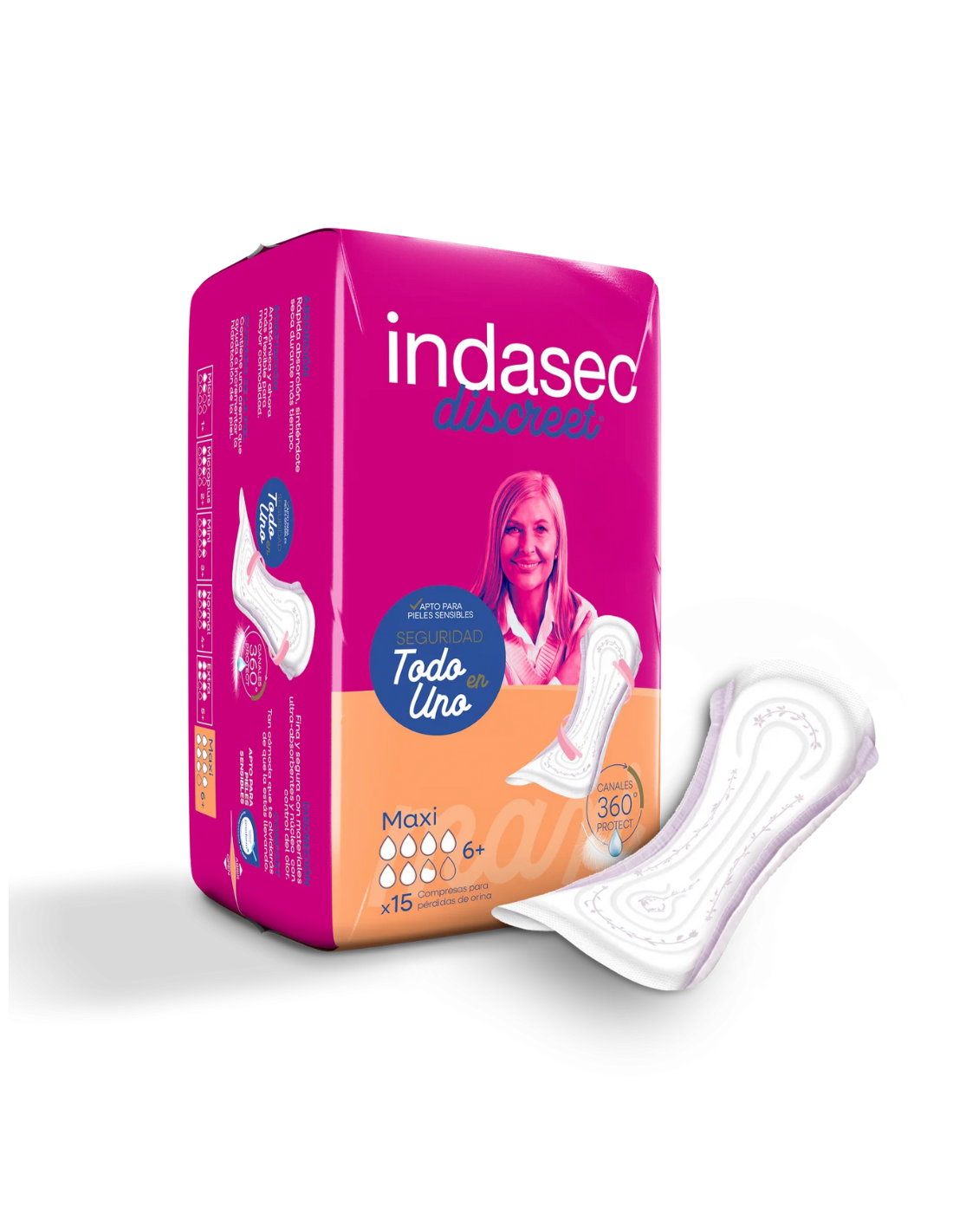 INDASEC DISCREET MAXI 15 unidades