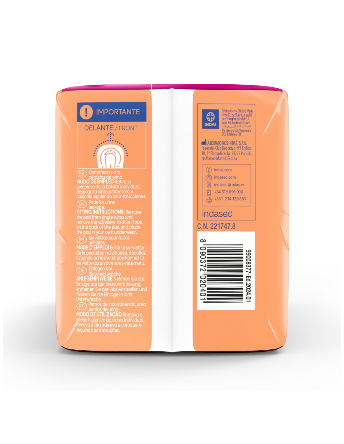 INDASEC DISCREET MAXI 15 unidades