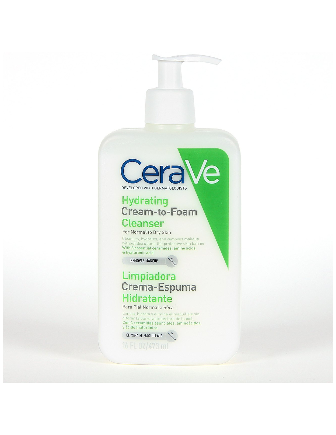 CERAVE LIMPIADOR ESPUMOSO HIDRATANTE  CREAM TO FOAM  473ml