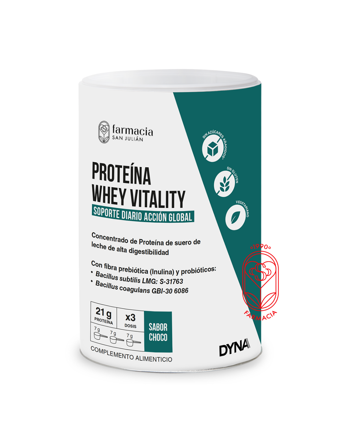 DYNA PROTEINA WHEY VITALITY CHOCOLATE 300 GRAMOS