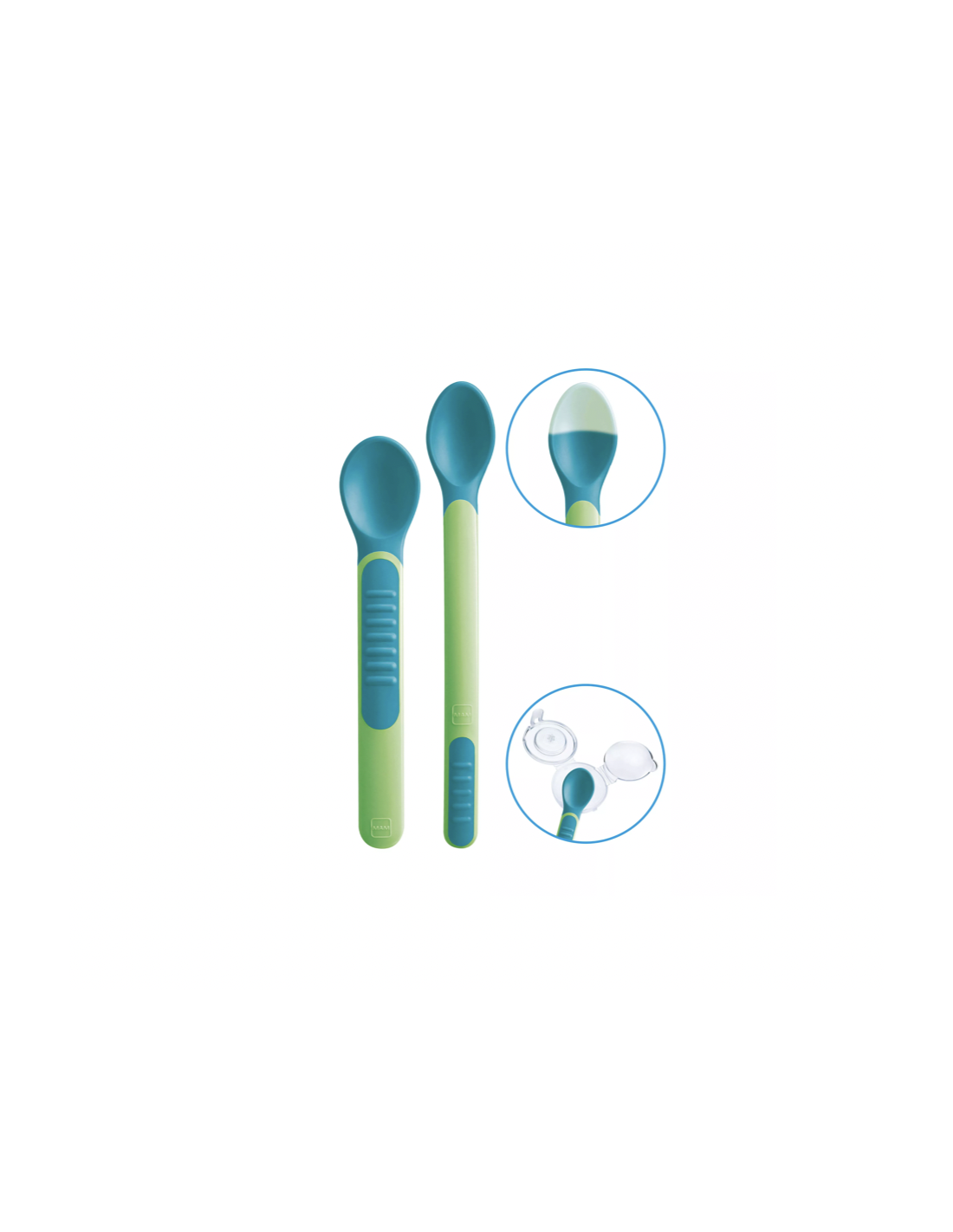 MAM FEEDING SPOONS AND COVER CUBIERTOS INFANTILES VERDE-... 2