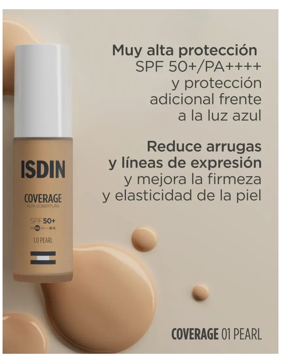 ISDIN COVERAGE COLOR 1.0 PEARL (envase 30 gramos)