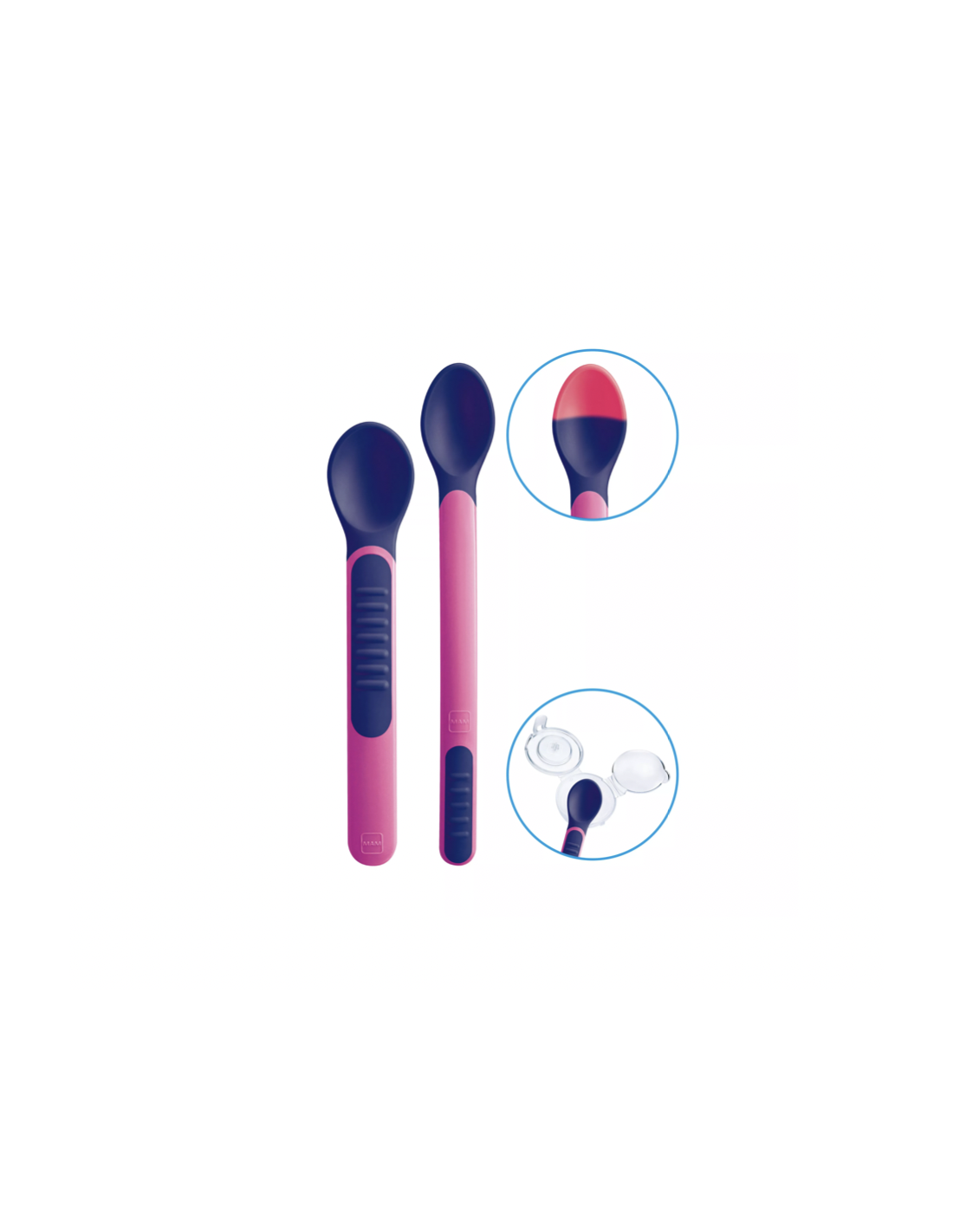 MAM FEEDING SPOONS AND COVER CUBIERTOS INFANTILES ROSA- 2... 2