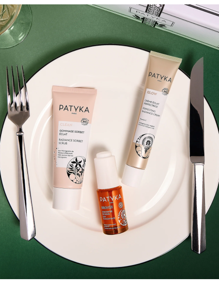 PATYKA COFRE ESPECIAL TEZ RADIANTE (CREMA GLOW PERFECCIONADORA+ EXFOLIANTE FÍSICO SORBETE+ BRONCEADOR ROSTRO)