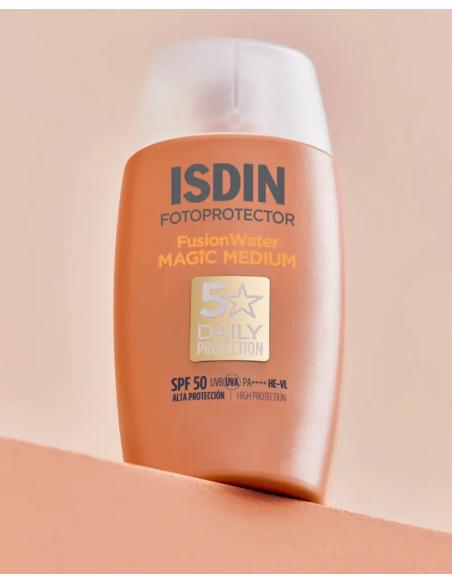 ISDIN FOTOPROTECTOR SPF-50 FUSION WATER MAGIC COLOR TONO MEDIO -  50 mL
