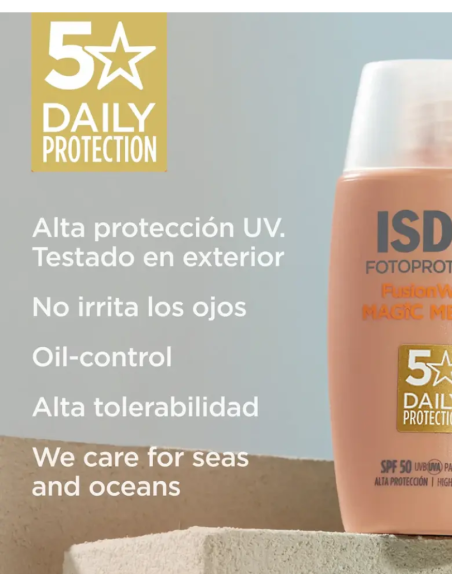 ISDIN FOTOPROTECTOR SPF-50 FUSION WATER MAGIC COLOR TONO MEDIO -  50 mL