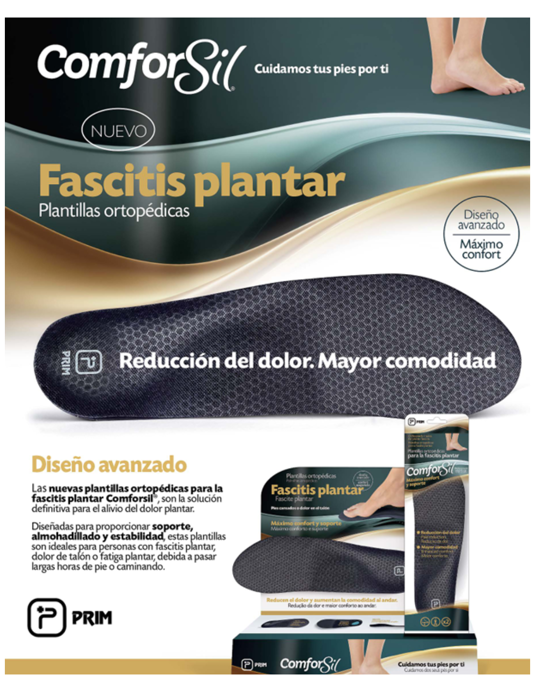 PRIM PLANTILLAS FASCITIS PLANTAR- 1par