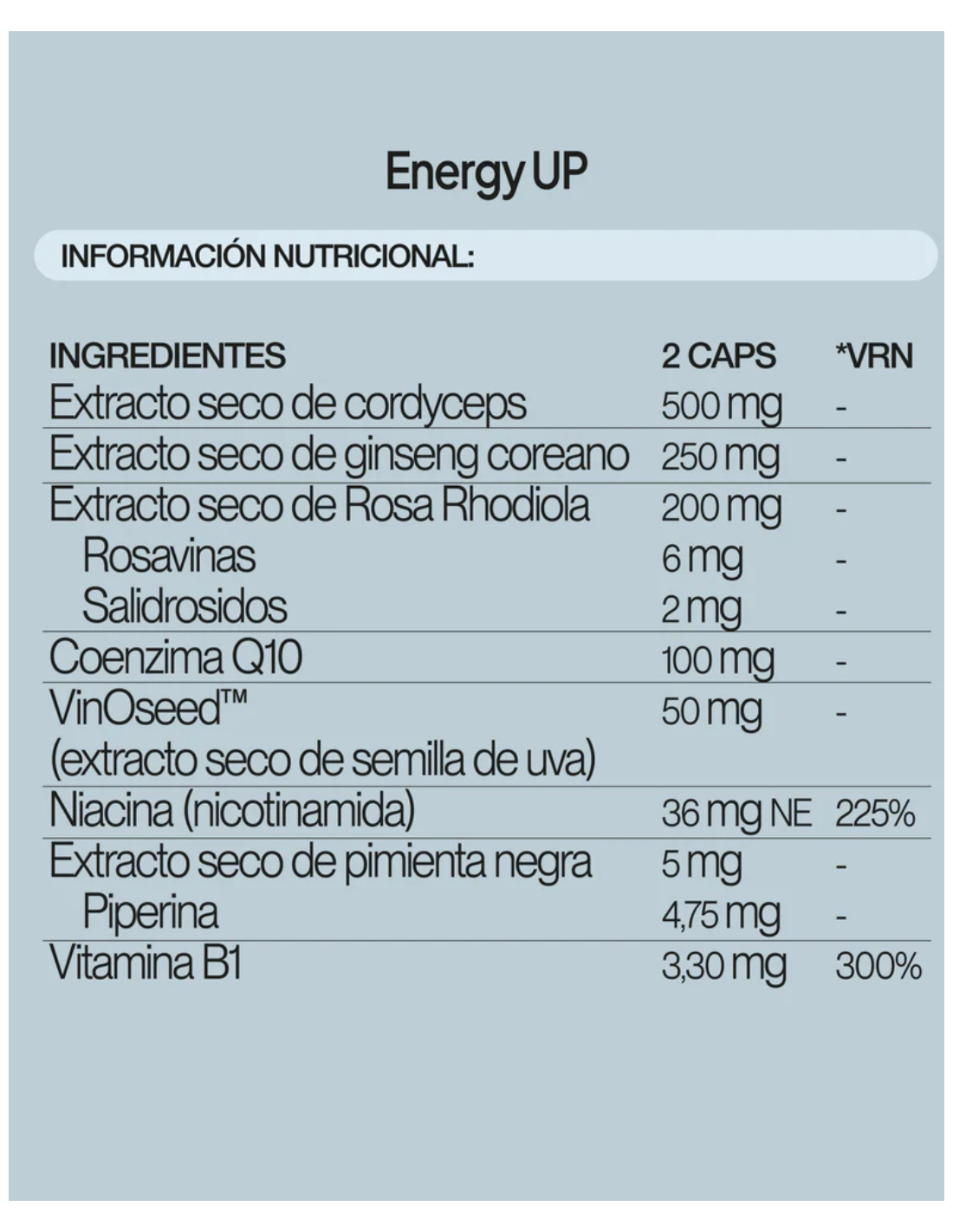 IVB ENERGY UP 60 cápsulas (1 mes de uso)