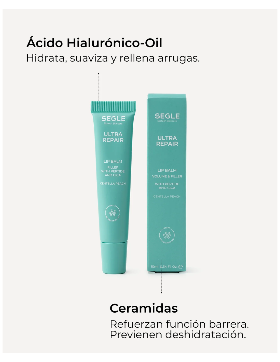 SEGLE LIP BALM ULTRA REPAIR CENTELLA PEACH 10ml 2