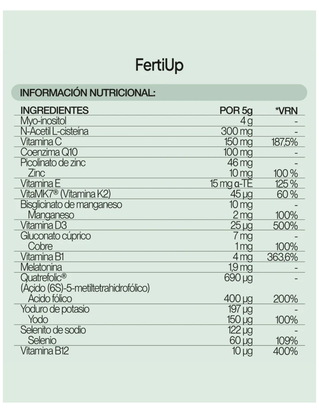IVB FERTIUP 150 gramos (formato 1 mes) NUEVA...