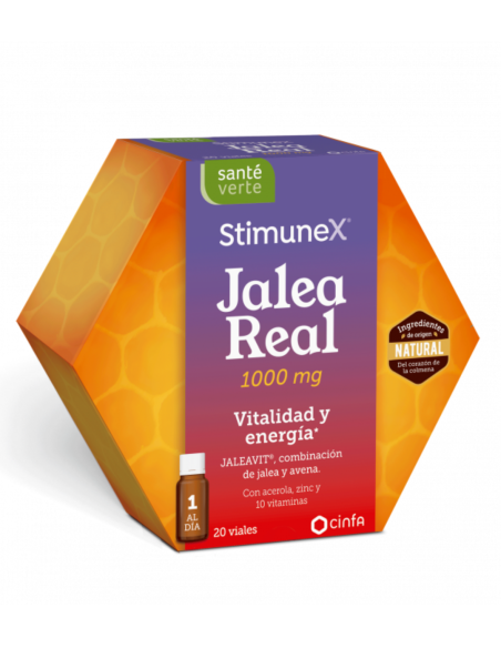 SANTE VERTE CINFA STIMUNEX JALEA REAL VITALIDAD Y ENERGIA  20 VIALES 10 ML
