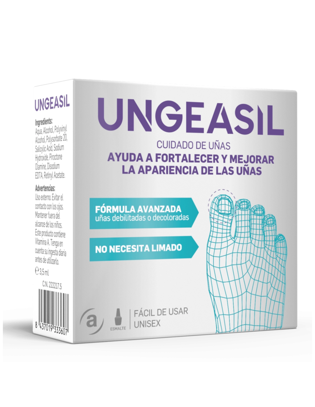 ACTAFARMA UNGEASIL ESMALTE ENVASE 3,5ML 300...
