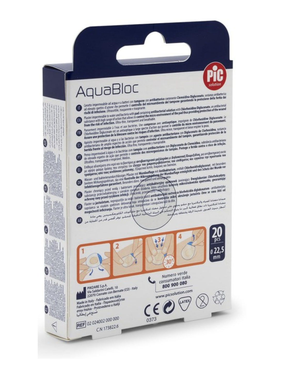 CHICCO PIC AQUABLOC CON BACTERICIDA APOSITO...