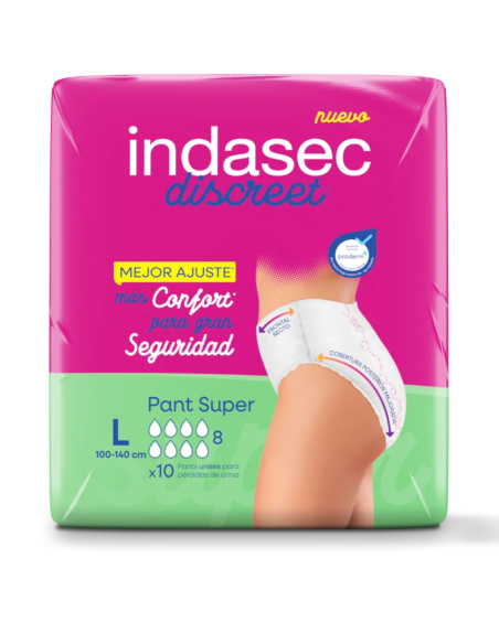 INDASEC DISCREET PANTS SUPER TALLA GRANDE 10 unidades