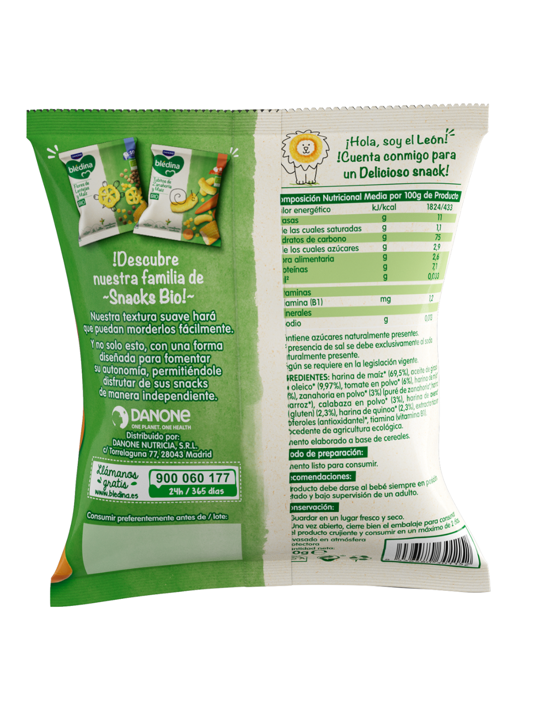 BLEDINA SNACK ANILLOS DE ZANAHORIA, CALABAZA Y TOMATE +10... 2