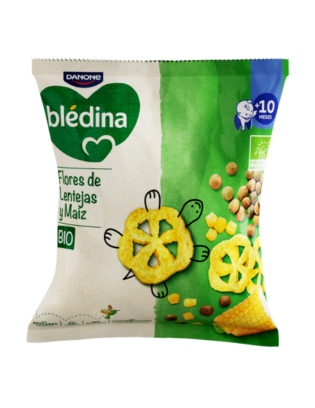 BLEDINA SNACK FLORES DE LENTEJAS Y MAIZ +10 meses 100 gramos