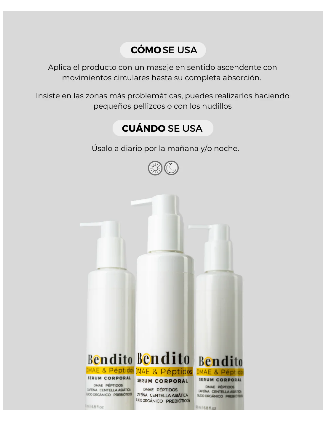 BENDITO DMAE Y PÉPTIDOS 200ml serum corporal