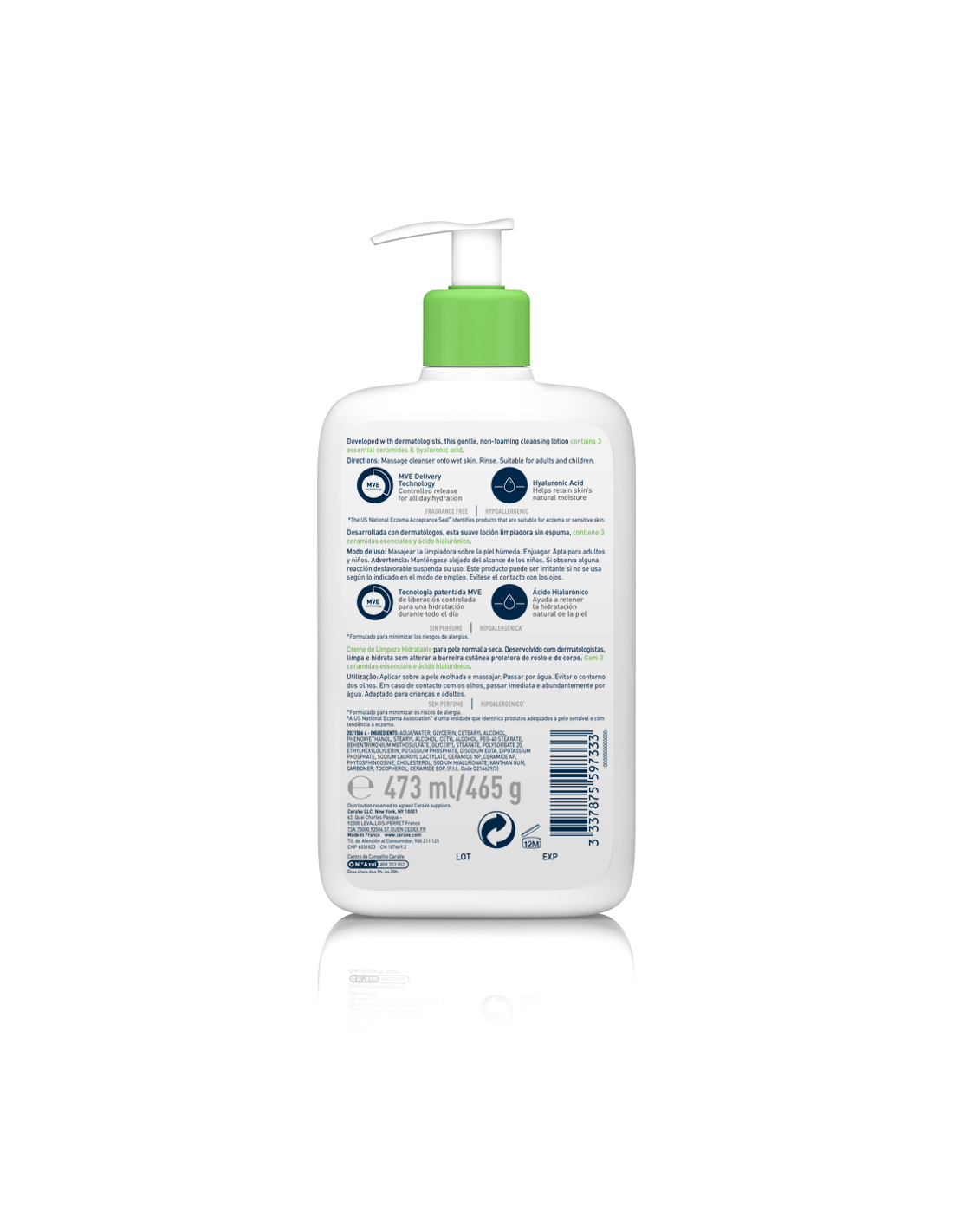 CERAVE CREMA LIMPIADORA HIDRATANTE 473ml 2