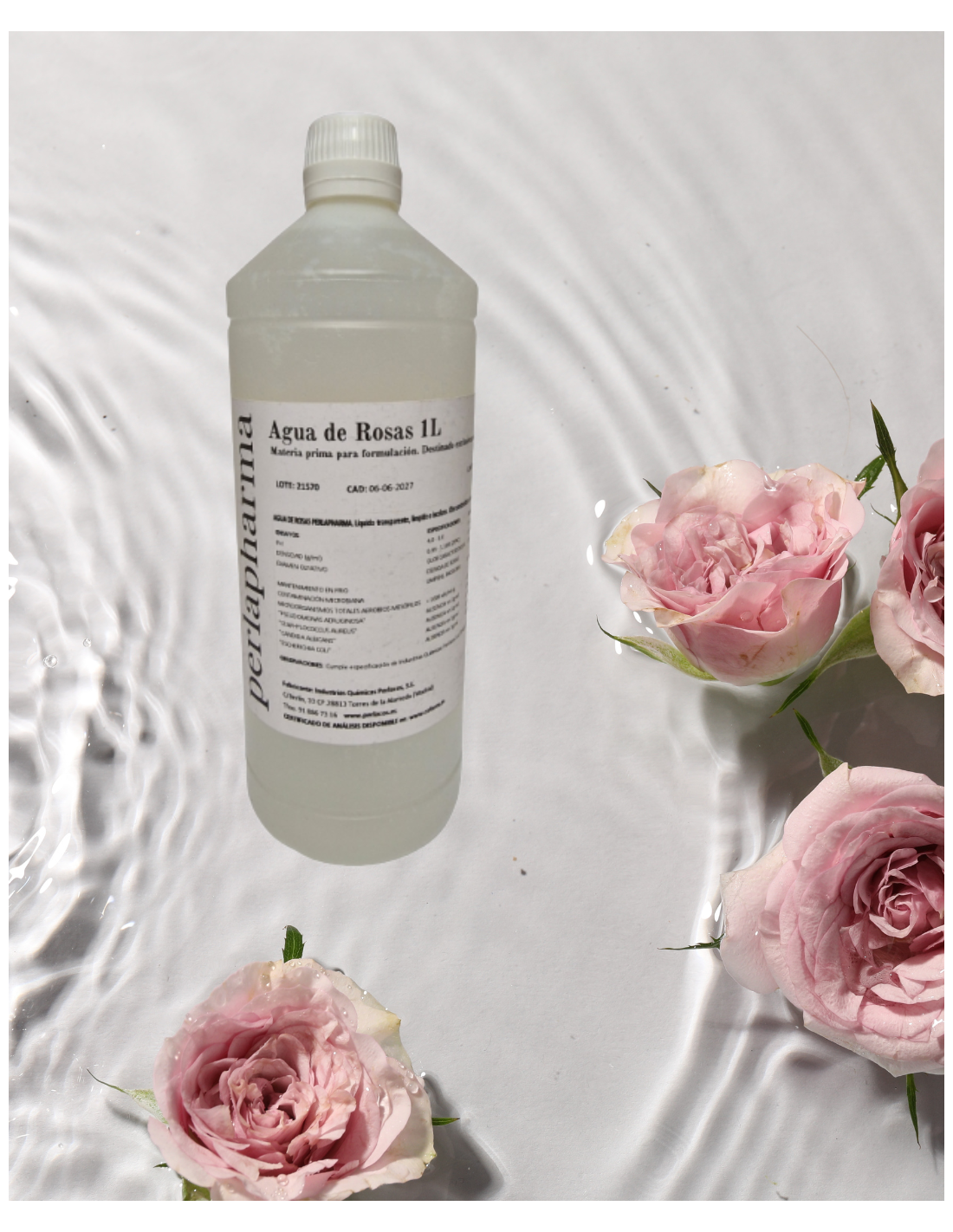 AGUA DE ROSAS PERLAPHARMA 1 litro 2