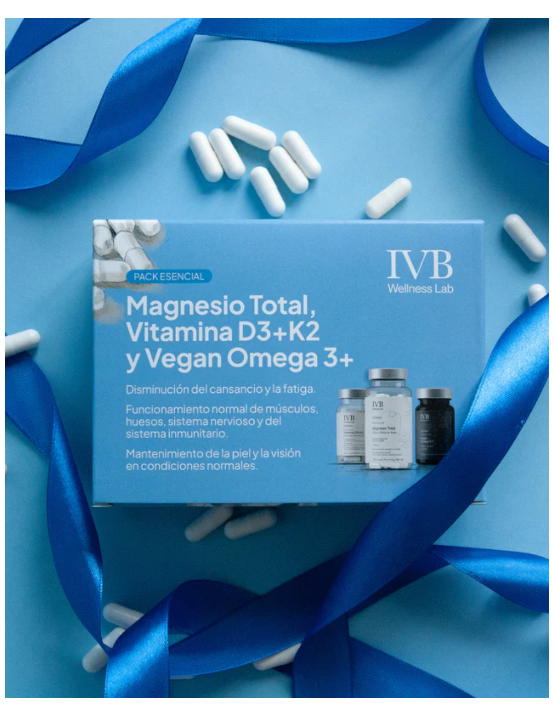IVB PACK ESENCIALES (magnesio total + vegan omega + D3K2)