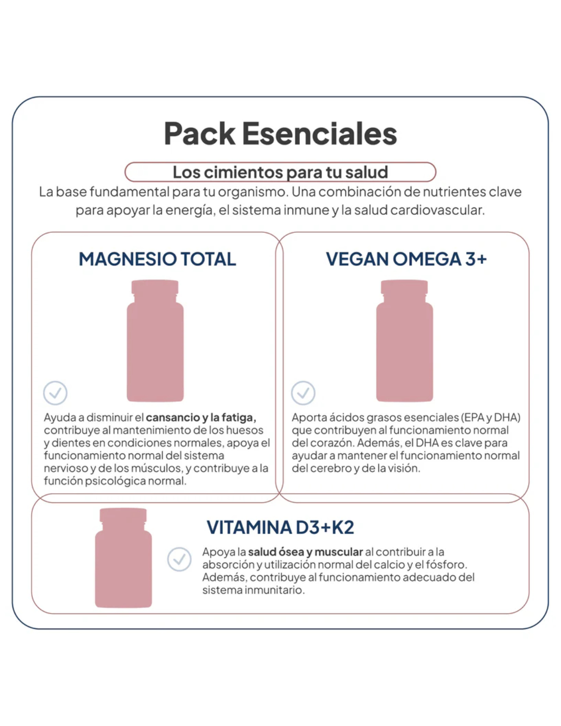 IVB PACK ESENCIALES (magnesio total + vegan omega + D3K2) 2