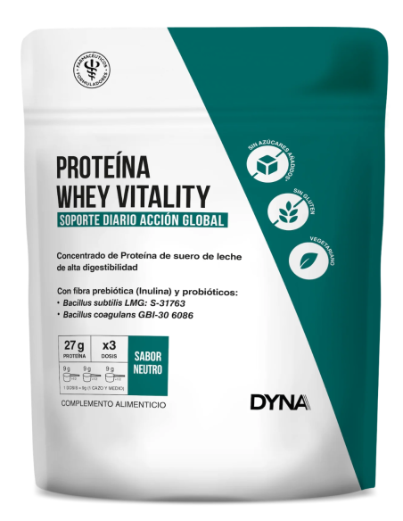 DYNA PROTEÍNA WHEY VITALITY SABOR NEUTRO 500 gramos