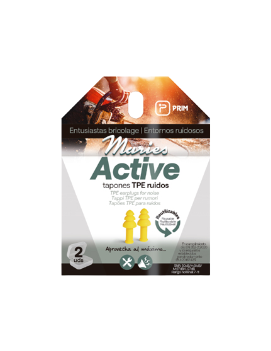 PRIM TAPONES ACTIVE PARA RUIDOS TPE- 2 unidades
