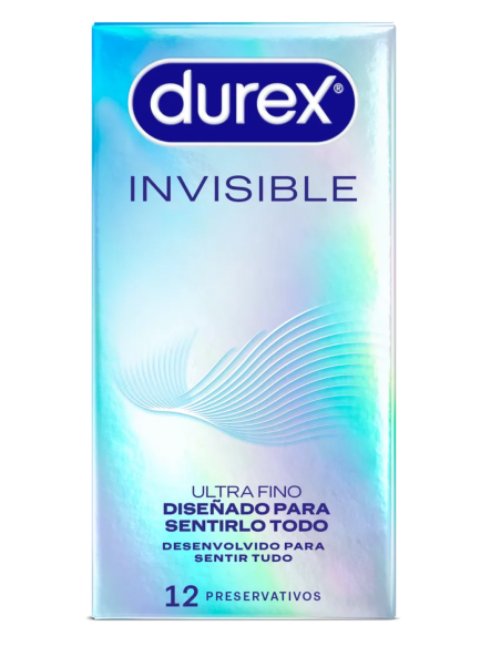 DUREX INVISIBLE EXTRA FINO EXTRA SENSITIVO PRESERVATIVOS 12 unidades