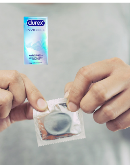 DUREX INVISIBLE EXTRA FINO EXTRA SENSITIVO PRESERVATIVOS 12 unidades