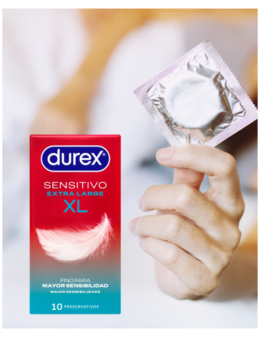 DUREX SENSITIVO XL PRESERVATIVOS 10 unidades 2