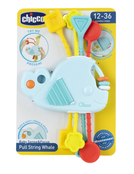 CHICCO BALLENA PULL STRING JUGUETE AUTO APRENDIZAJE