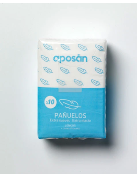 APOSAN PAÑUELOS DE PAPEL EXTRA SUAVES 10 paquetes 10 unidades por paquete