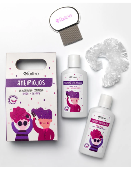 FARLINE PACK ANTIPIOJOS CHAMPU + LOCION PEDICULICIDA  1 ENVASE 100 ml + 1 ENVASE 100 ml