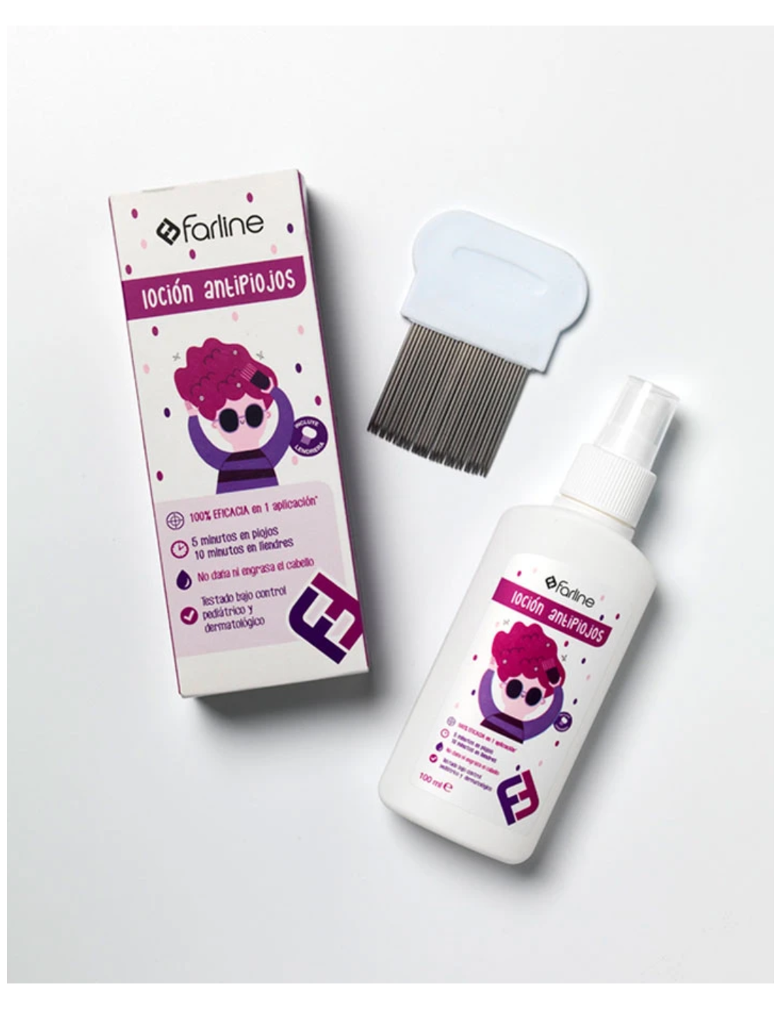 FARLINE LOCION ANTIPIOJOS 5 MINUTOS - 100 mL 2