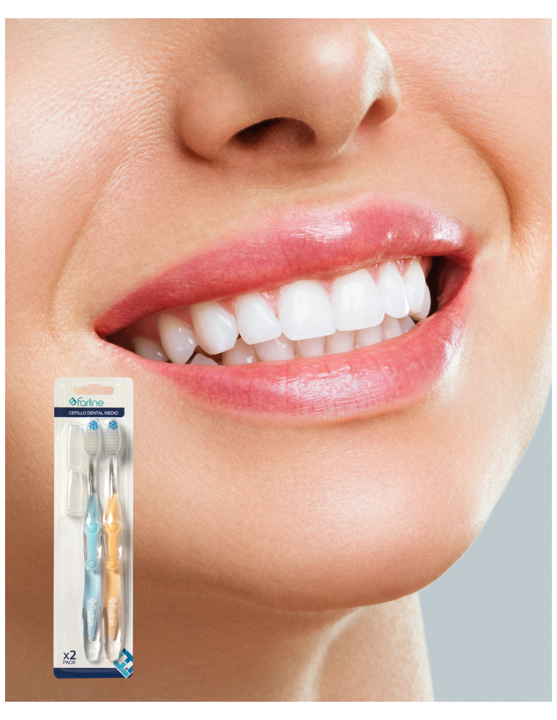 FARLINE PACK CEPILLO DIENTES DUREZA MEDIA- 2...