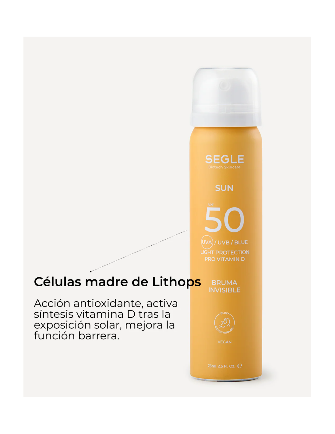 SEGLE BRUMA SOLAR FACIAL INVISIBLE SPF 50 75ml