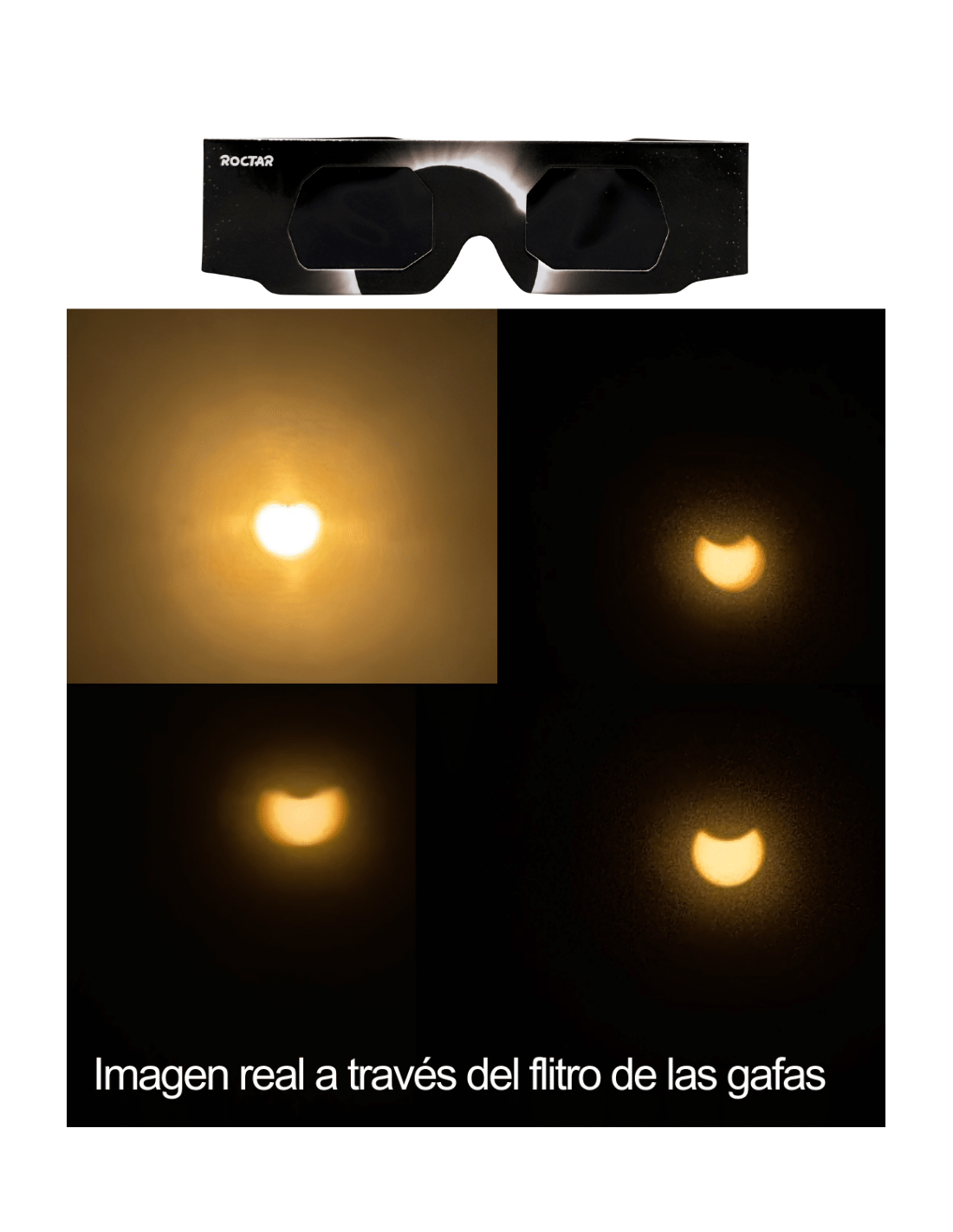 ROPTIC GAFAS ECLIPSE SOLAR 1 UNIDAD INFANTIL COLOR NEGRO 2