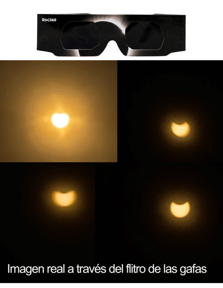 ROPTIC GAFAS ECLIPSE SOLAR 1 UNIDAD INFANTIL COLOR NEGRO