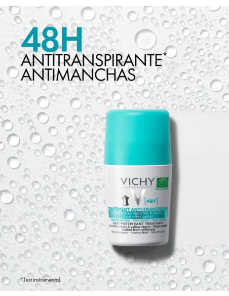 VICHY DESODORANTE 48 HORAS TRATAMIENTO ANTITRANSPIRANTE ANTIMANCHAS 50ml